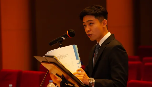3-4. Mr TEO Heng-rui, Damien from Singapore Management University, Best Mooter of the Final Round of the 23rd Red Cross International Humanitarian Law Moot (Asia-Pacific Region), demonstrated exceptional legal defense skills during the competition, leaving a lasting impression on everyone.