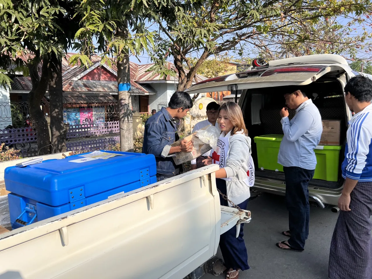 The ICRC team in Sittwe provided medical supplies to hospitals in January and June.